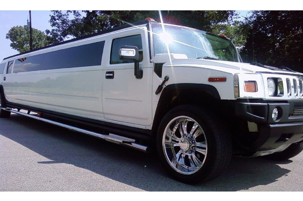 Solihull White Hummer Limo outdoor